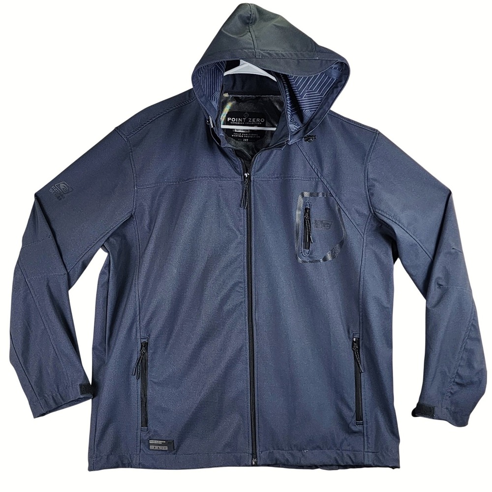 Point Zero Dry Edition Performance Softshell Jacket Men 2XT Blue Hoodie Gorpcore